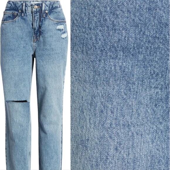 NEW Good American 90's Duster Straight Leg High Waisted Jean - Picture 6 of 10